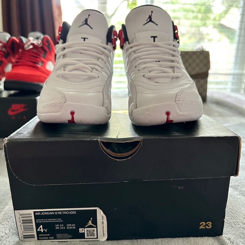 Air Jordan 12 Retro GS White Sneakers